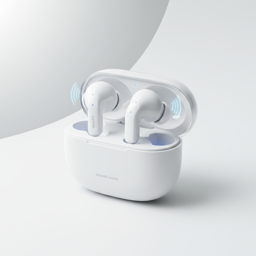 Miniso MS190 Translation Earbuds with charging case